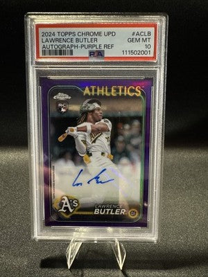 2024 Topps Chrome Update Series - Autographs Lawrence Butler #AC-LB Purple...