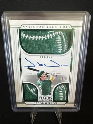 2025 Panini National Treasures Jacob Wilson Players Collection PC-JWL  3/5