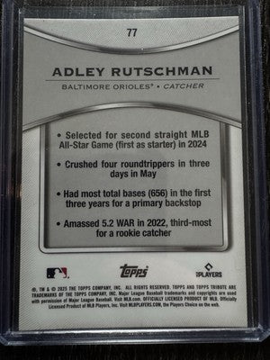 2025 Topps Tribute - Adley Rutschman Blue /150