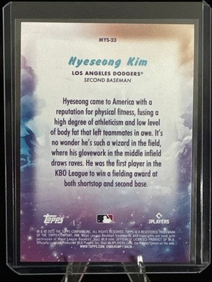 2025 Topps Update Hyeseong Kim Mystical RC MYS-23