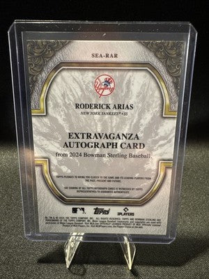 2024 Bowman Sterling- Roderick Arias Blue Extravaganza Auto /99 SEA-RAR