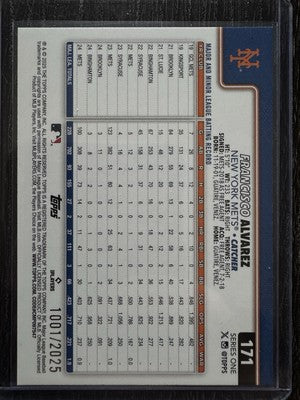 2025 Topps Series 1 - Francisco Alvarez #171 Gold /2025