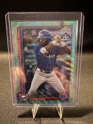 2025 Topps Pro Debut - Chrome Rodney Green #PDC-105 Aqua Wave Refractor /75 (RC)