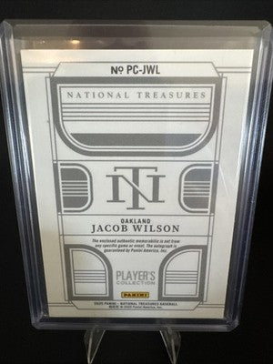 2025 Panini National Treasures Jacob Wilson Players Collection PC-JWL  3/5