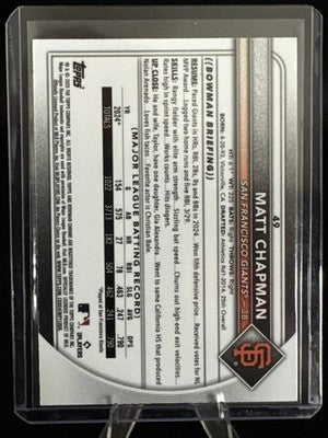 2025 Bowman Chrome - Matt Chapman #49 Fuchsia Wave Refractor /299