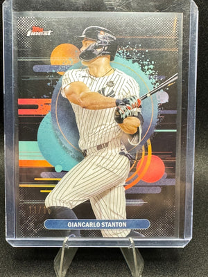 2025 Topps Finest Giancarlo Stanton Black Refractor /15 #105