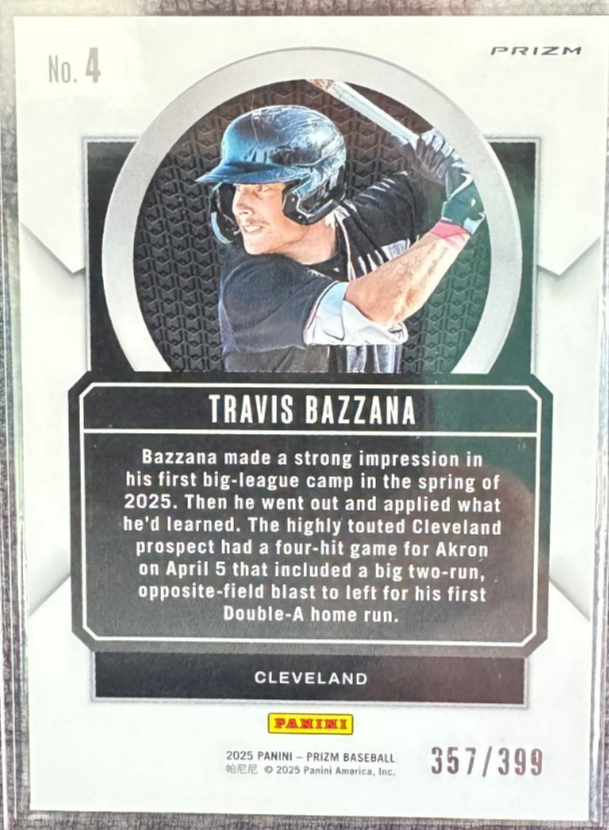 2025 Panini Prizm Travis Bazzana Talisman Red Pulsar Prizm /399