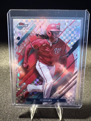 2025 Topps Finest CJ Abrams Rare Checkerboard Refractor -Nationals