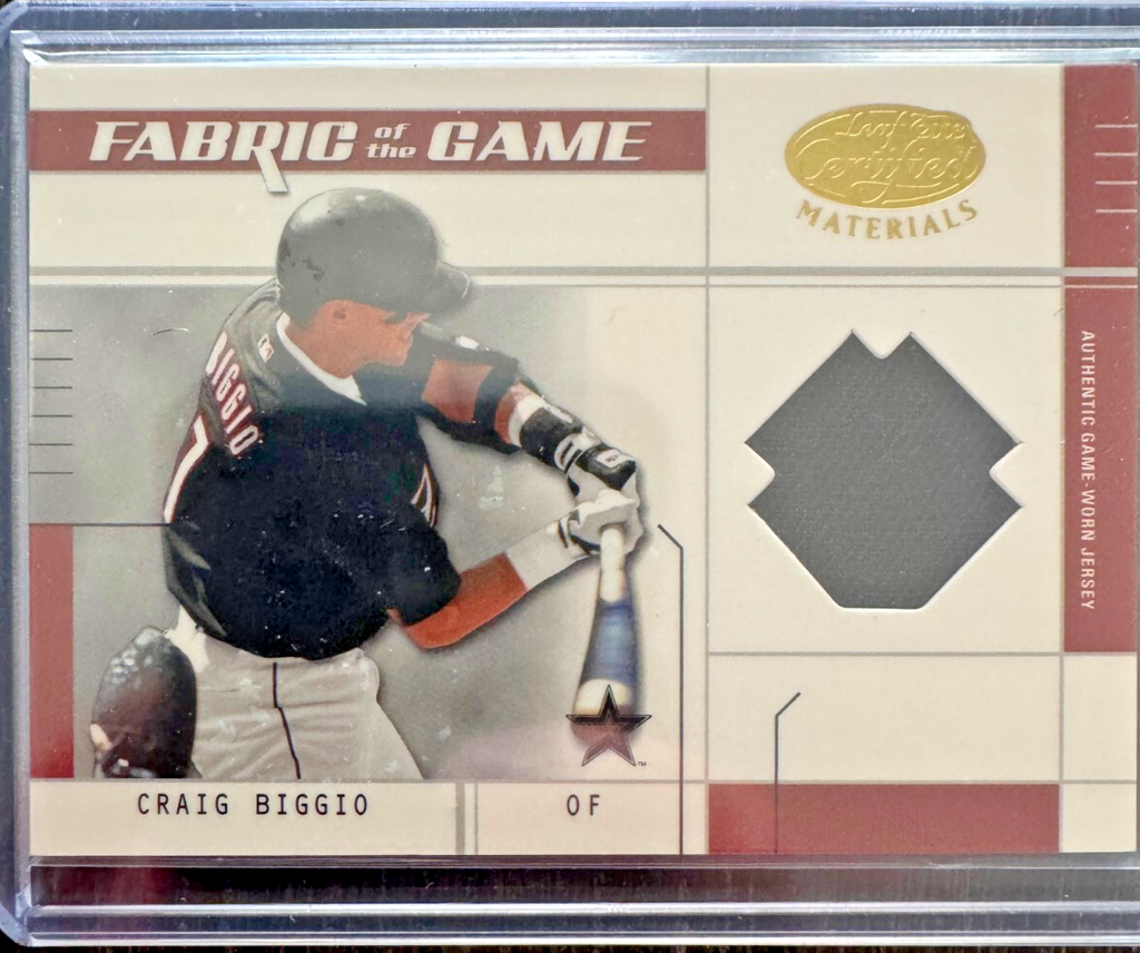 2003 Donruss - Fabric of the Game Craig Biggio FG-32 /100