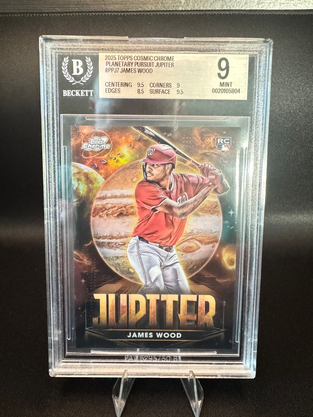 2025 Topps Chrome Cosmic James Wood Planetary Pursuit Jupiter #PPJ-7 BGS 9 RC