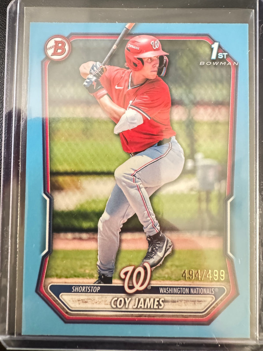 2026 Bowman Baseball Prospects Coy James, Washington Nationals Sky Blue /499