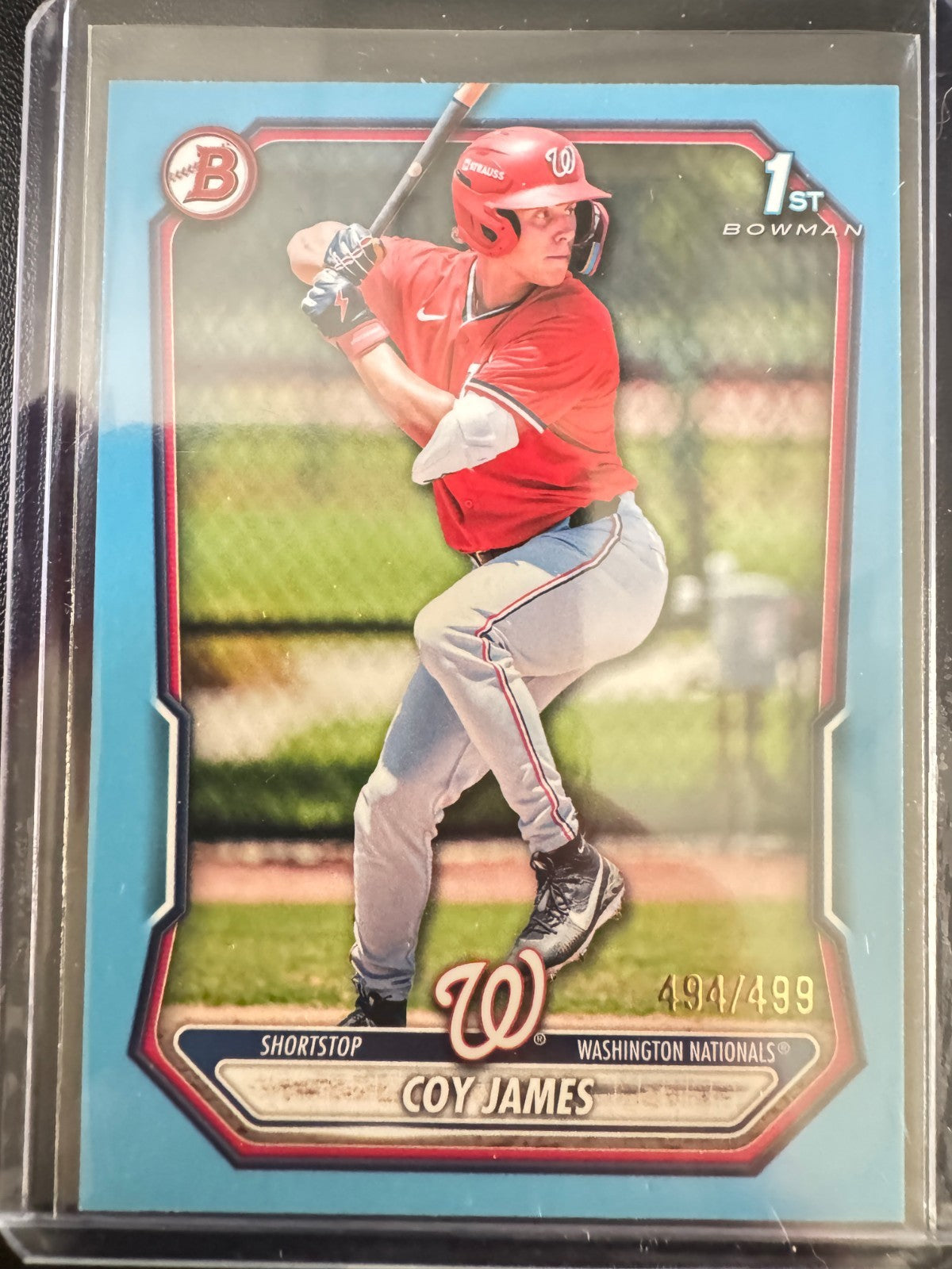2026 Bowman Baseball Prospects Coy James, Washington Nationals Sky Blue /499