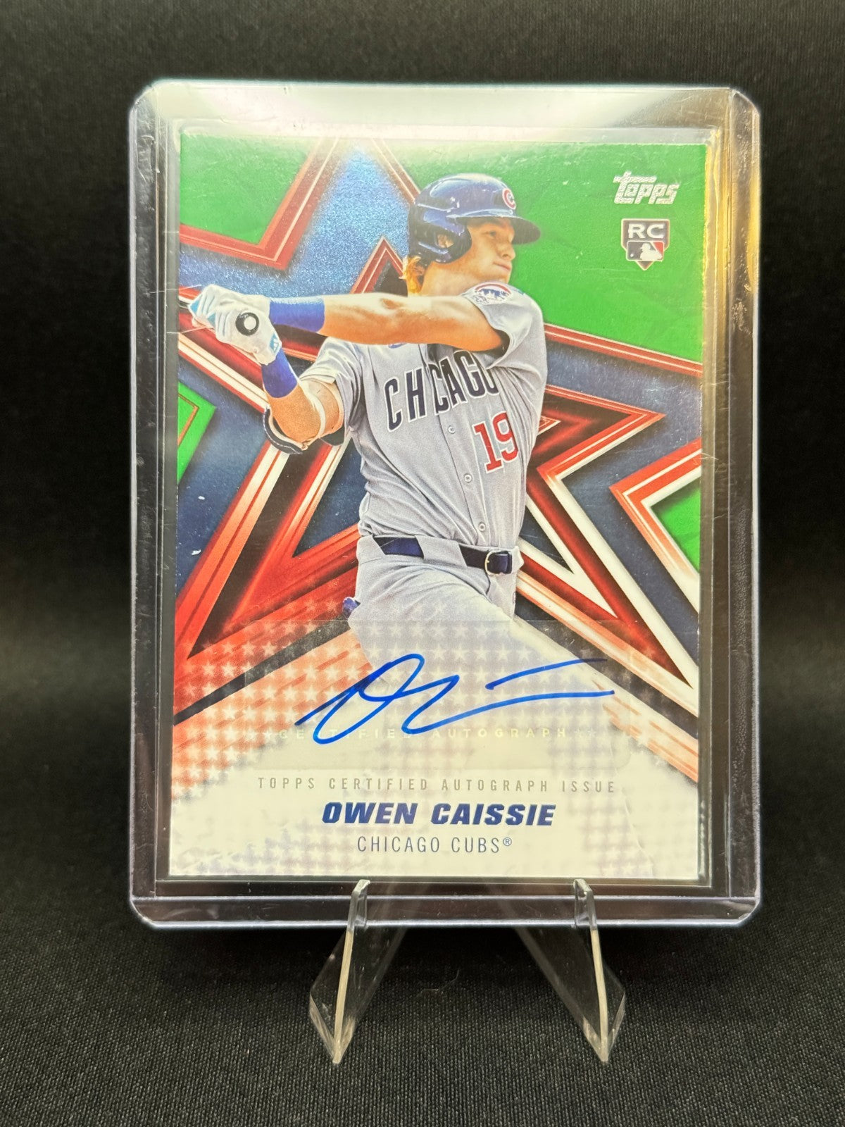 2026 Topps Series 1 #BSA-OCA Owen Caissie Baseball Stars Auto Green 99/99(RC)