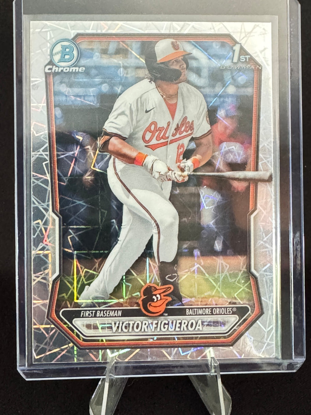 2026 Bowman Victor Figueroa 1st Bowman Chrome Prospect Lazer Refractor #BCP-117