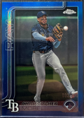 2025 Topps Chrome-Christopher Morel #64 Blue Refractor /150, Tampa Bay Rays