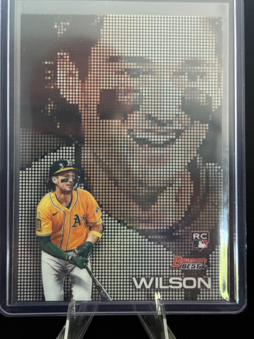 2025 Bowman's Best Jacob Wilson Pixel Portraits RC Rookie #P-4 Athletics