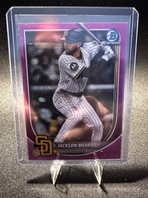 2025 Bowman Chrome Fuchsia Wave Refractors #38 Jackson Merrill Rookie 99/299