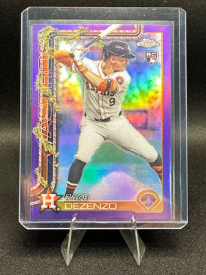 2025 Topps Holiday Purple Chrome Refractor - Zach Dezenzo #HC162 /299 (RC)