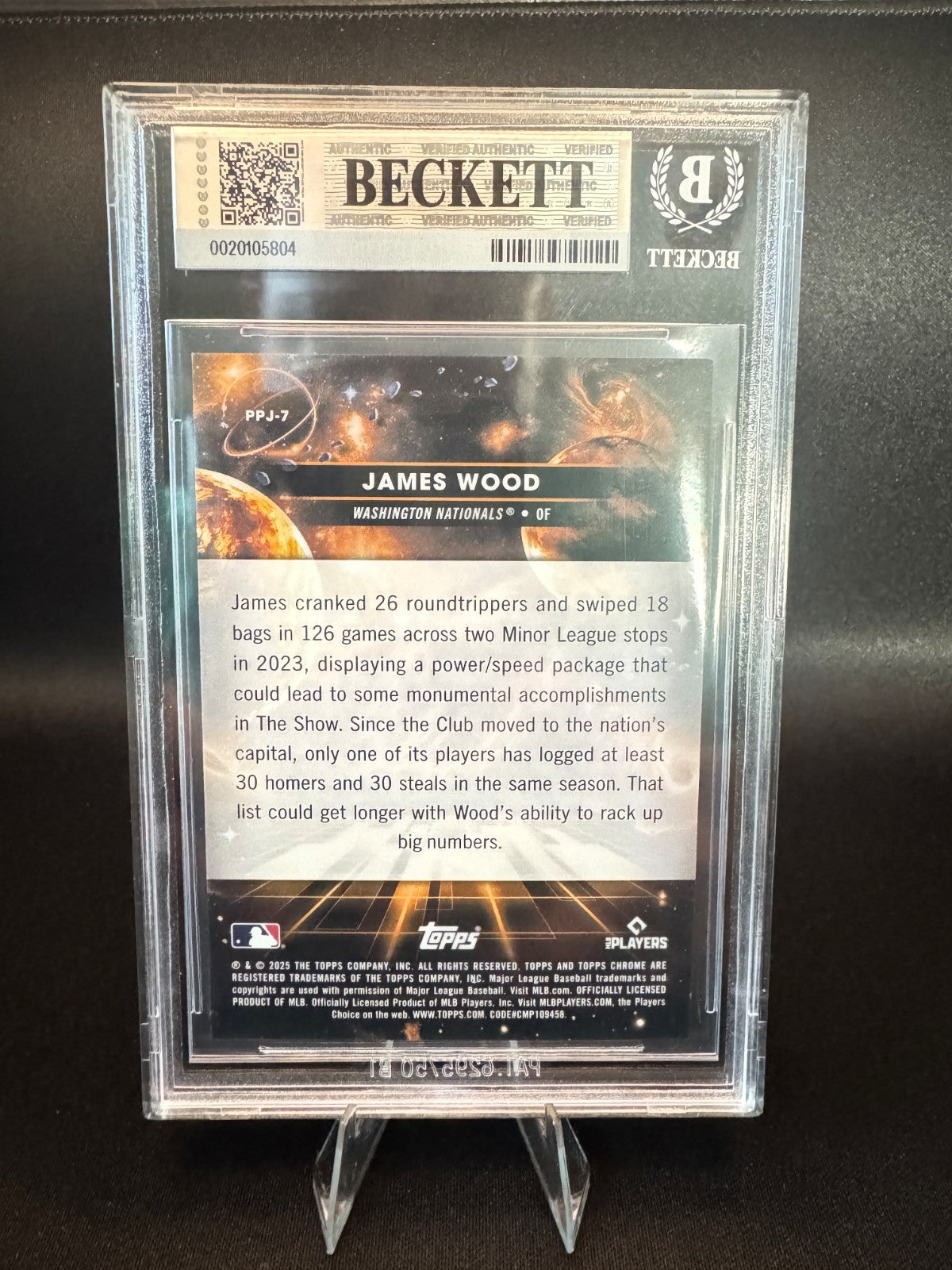 2025 Topps Chrome Cosmic James Wood Planetary Pursuit Jupiter #PPJ-7 BGS 9 RC