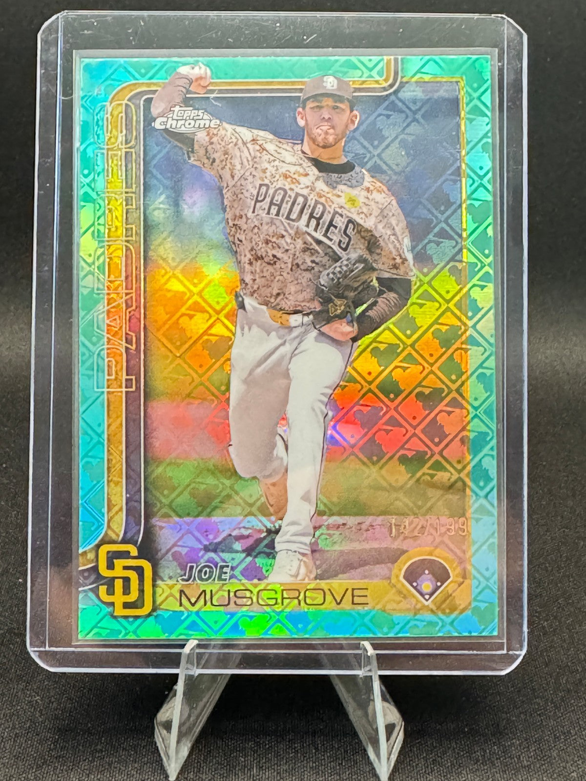 2025 Topps Chrome Logofractor Edition - Joe Musgrove #55 Aqua /199