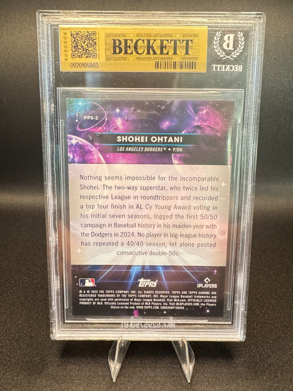 2025 Topps Cosmic Chrome - Planetary Pursuit Shohei Ohtani #PPS-2 Sun - BGS 9.5