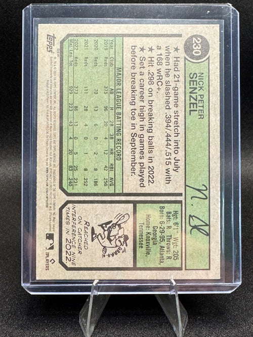 2023 Topps Heritage Nick Senzel Black and White Image Variation #230