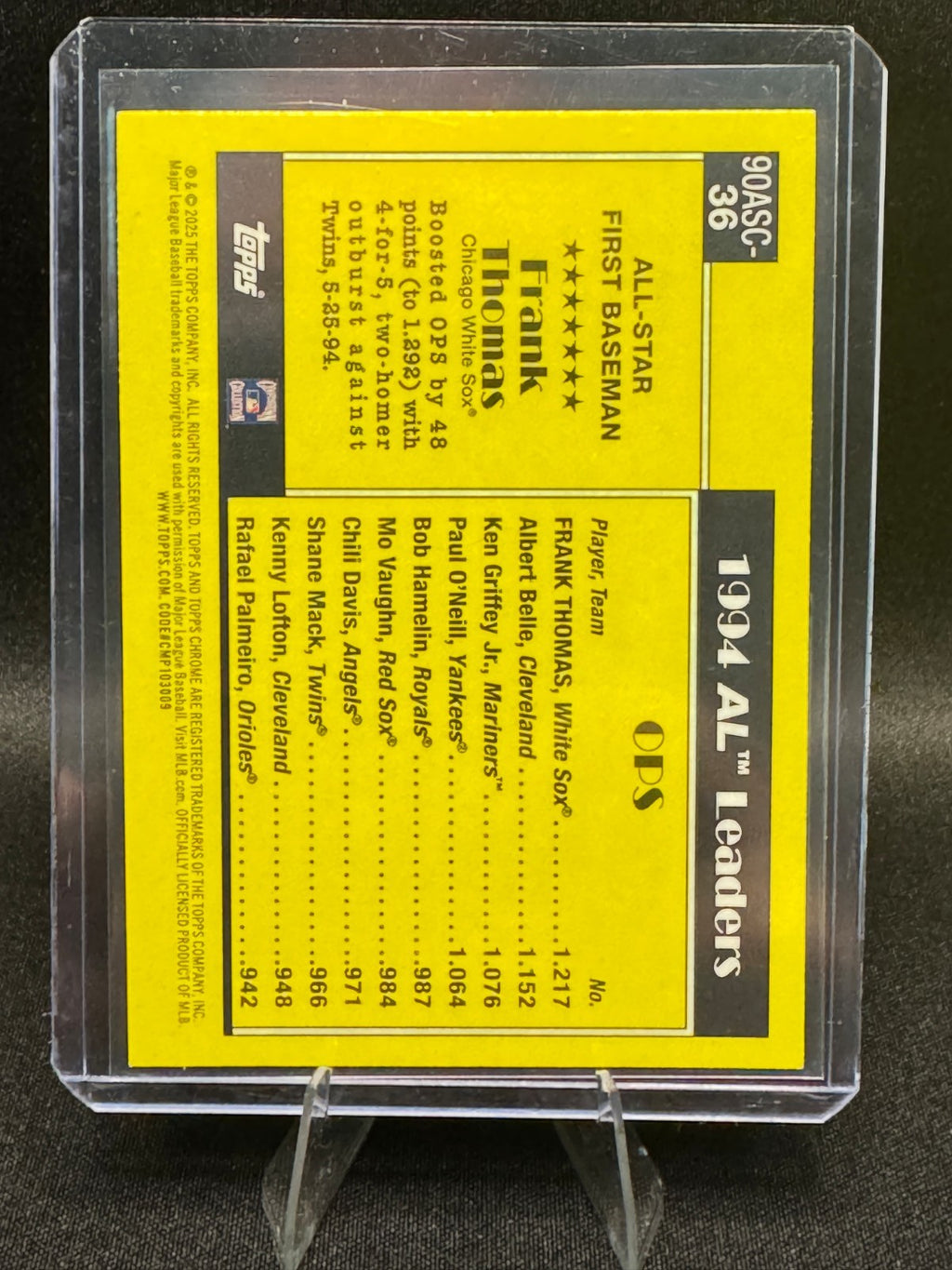 2025 Topps Series 2 Frank Thomas 35th Anv All Star Mojo #90ASC-36 Chi White Sox