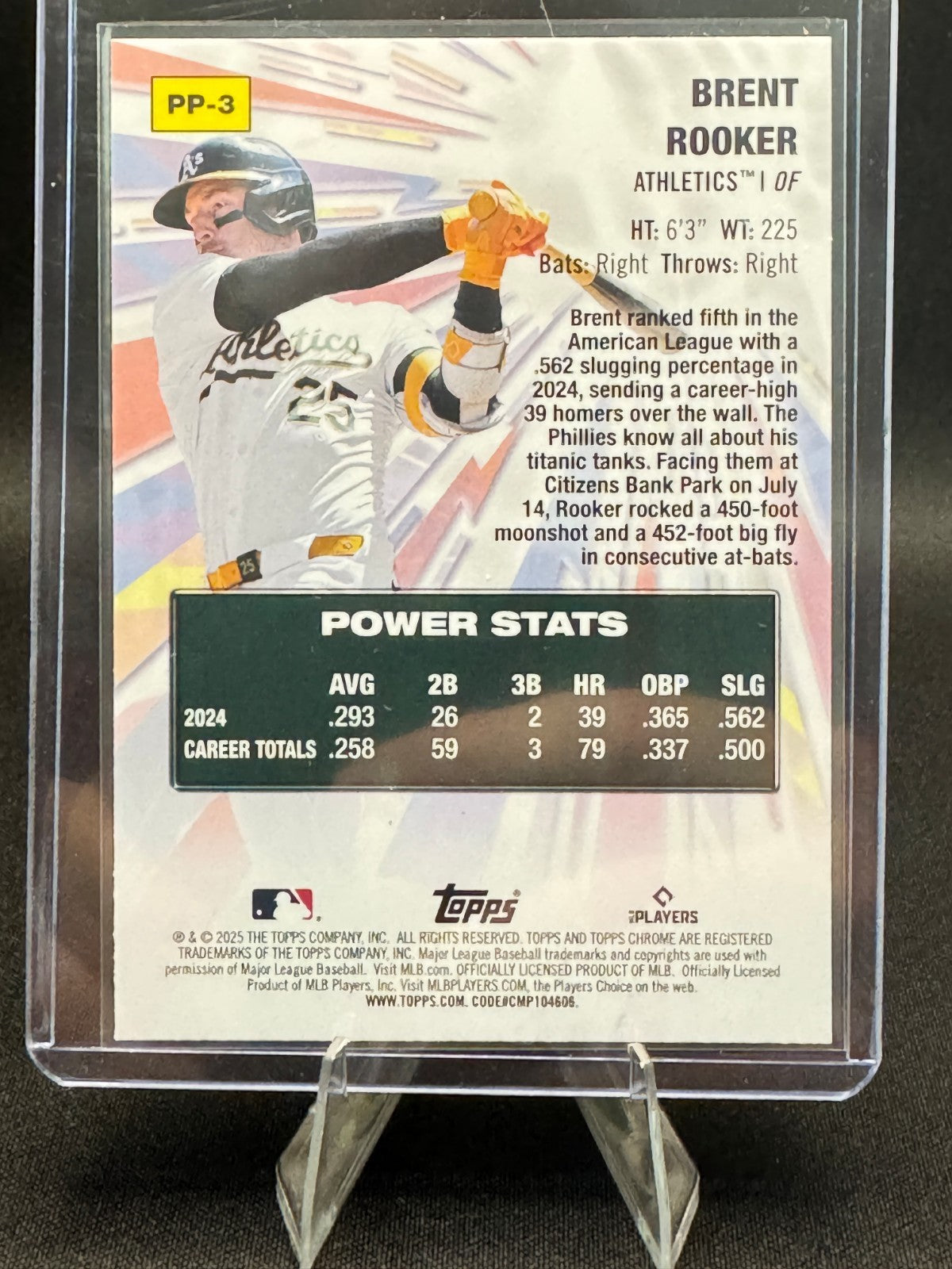 2025 Topps Chrome Logofractor Brent Rooker #PP-3 Power Players Athletics
