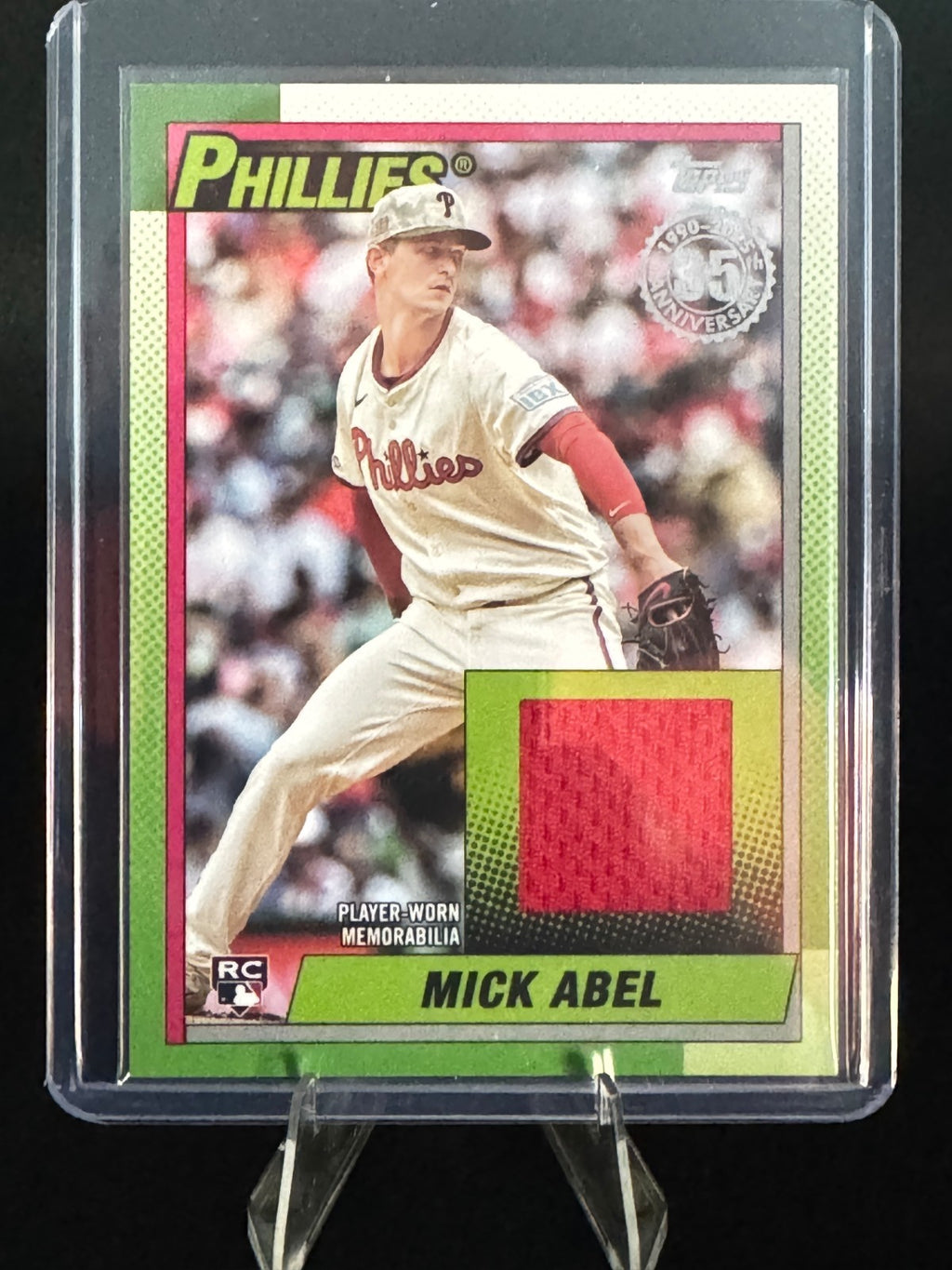 2025 Topps Update #90RU-MA Mick Abel 1990 Topps Baseball 35th Anniversary Relics