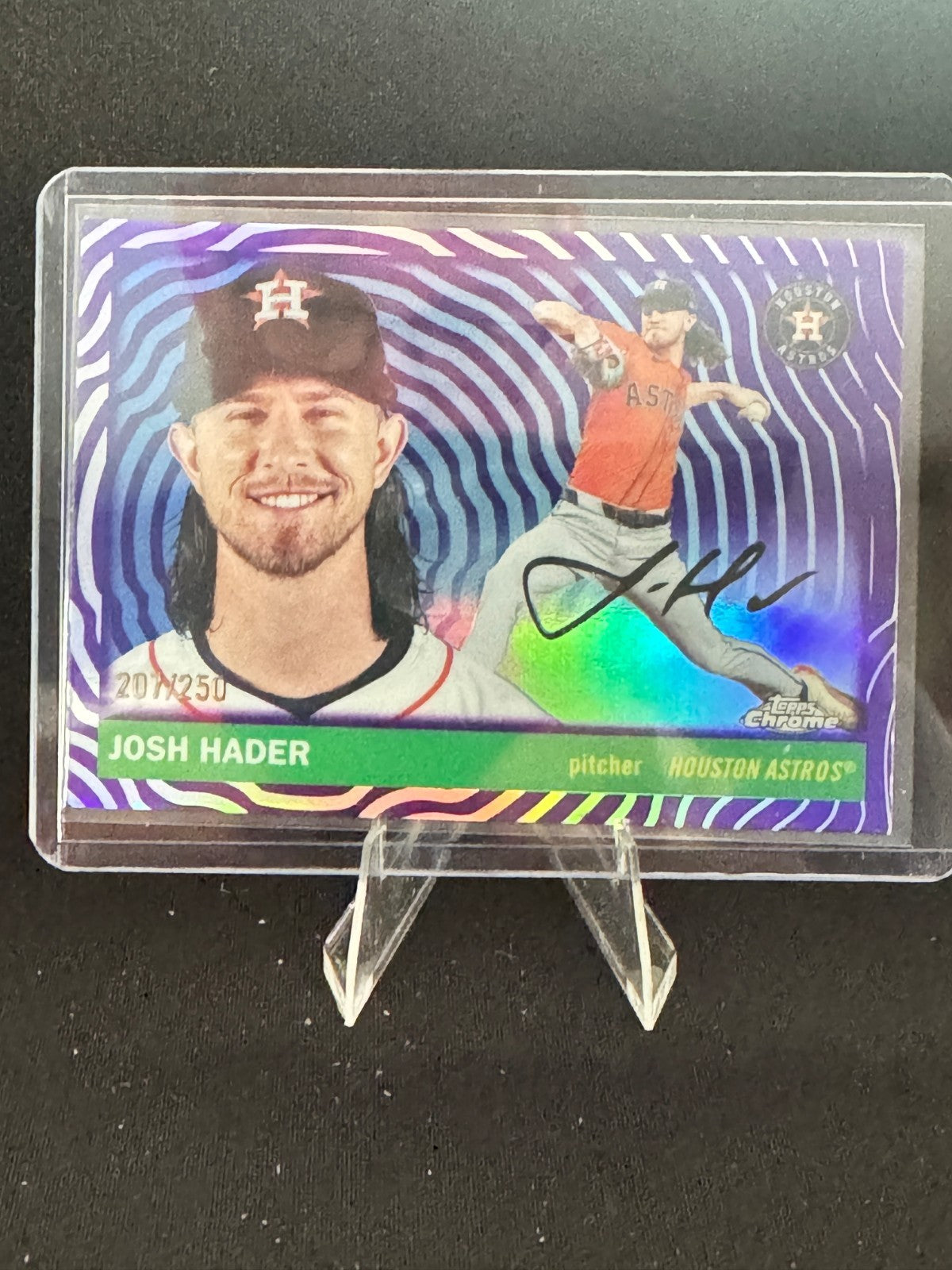 #12 Josh Hader 2025 Topps Chrome Platinum Anniversary Purple Vibrations /250