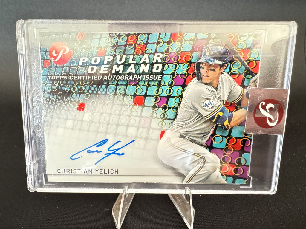 2022 Topps Pristine Christian Yelich Encased Auto Red 4/5 PDA-CY