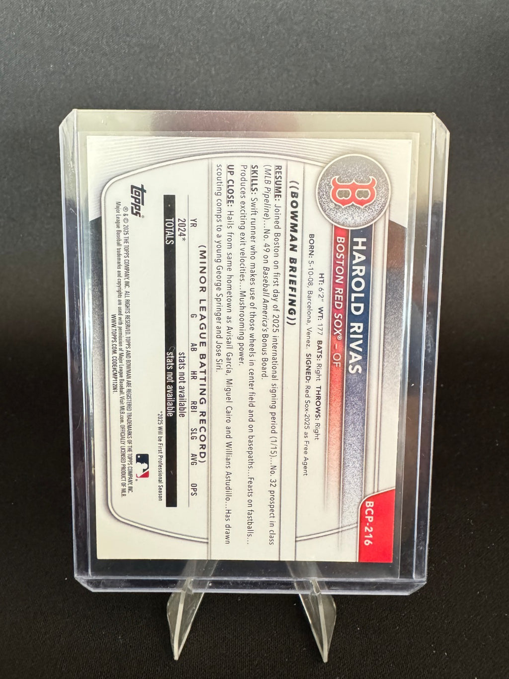 Harold Rivas 2025 Bowman Chrome Mini Diamond Refractor #BCP-216 Sox