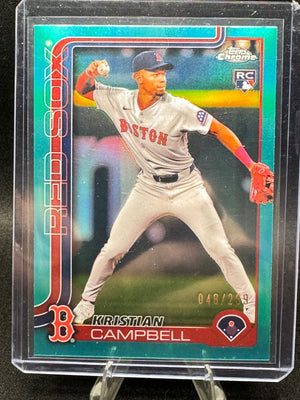2025 Topps Chrome Teal Refractor 194/299 Kristian Campbell #171 0l44