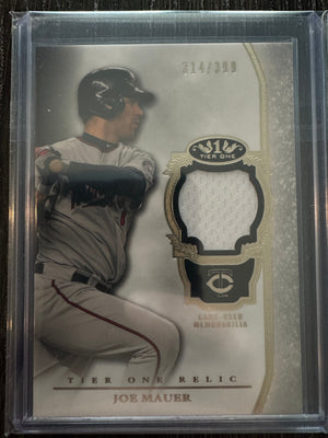 2013 Topps Tier One - Relics #TOR-JM Joe Mauer #314/399 Minnesota Twins