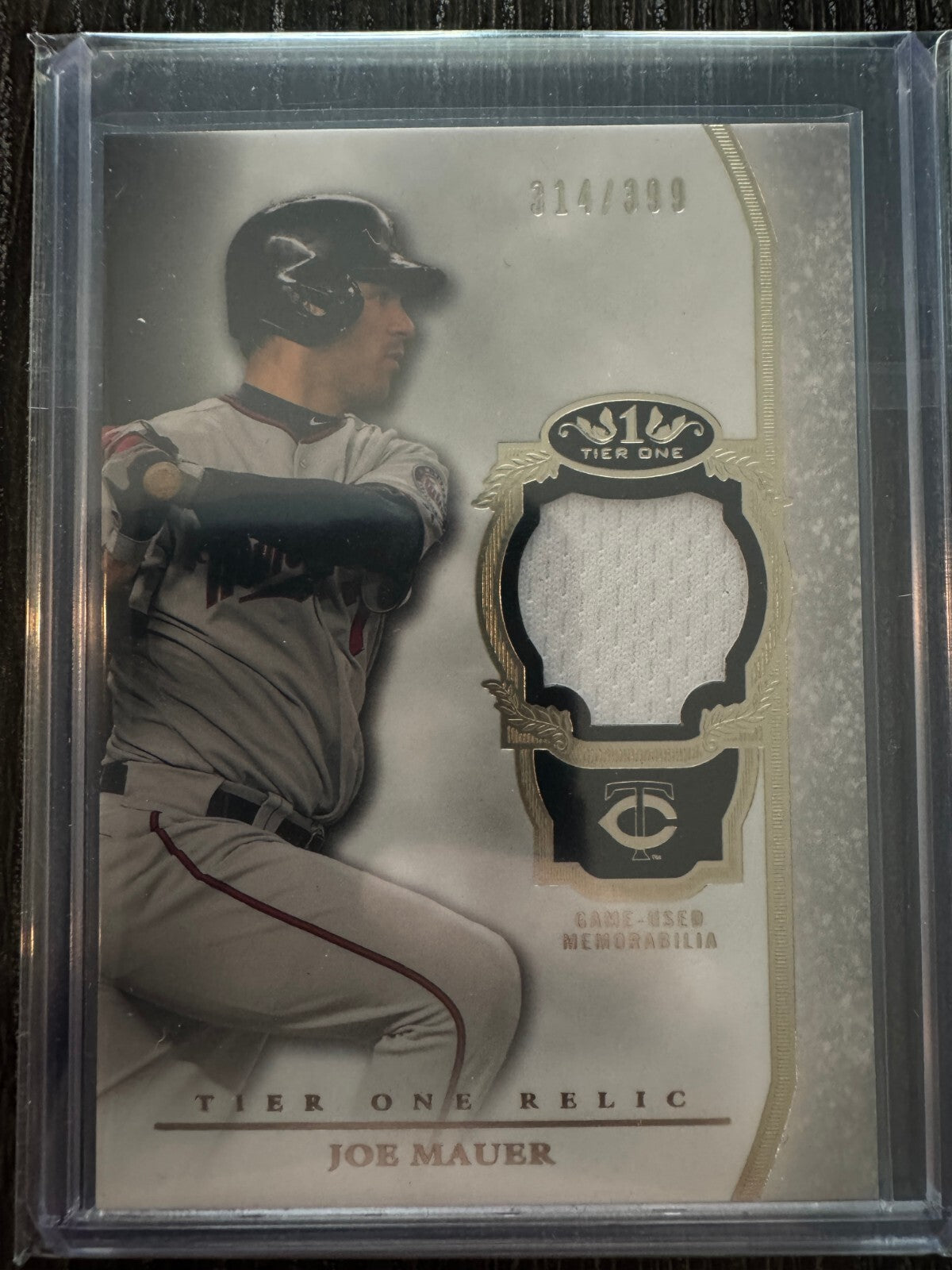 2013 Topps Tier One - Relics #TOR-JM Joe Mauer #314/399 Minnesota Twins