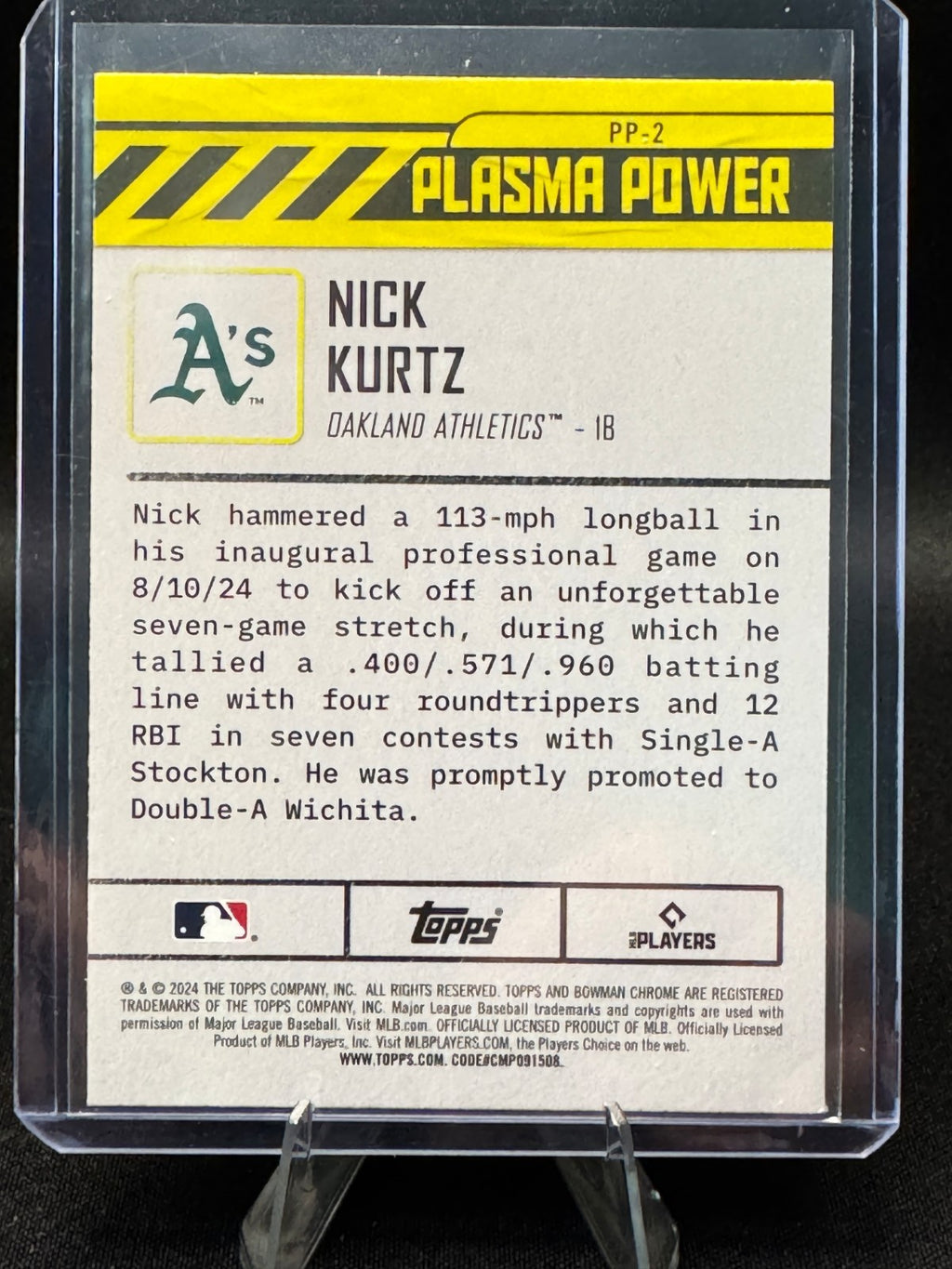 2024 Bowman Draft Plasma Power Nick Kurtz #PP-2 (RC)