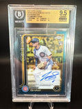 2025 Topps Chrome Gilded Matt Shaw Gold Auto Blue Ref. CGA-MS 6/50 BGS 9.5 RC