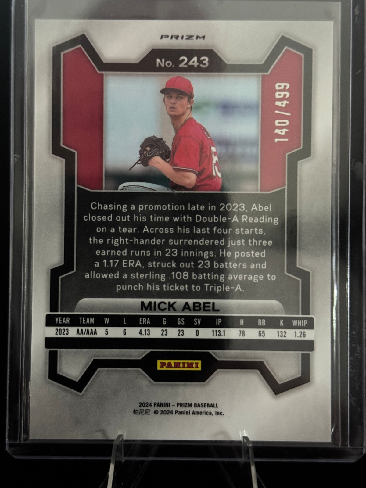 2024 Panini Prizm - Mick Abel #243 Pulsar Prizm /499 (RC)