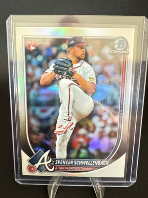 2025 Bowman Spencer Schwellenbach RC Chrome Red Rookie Redemption #78 Braves
