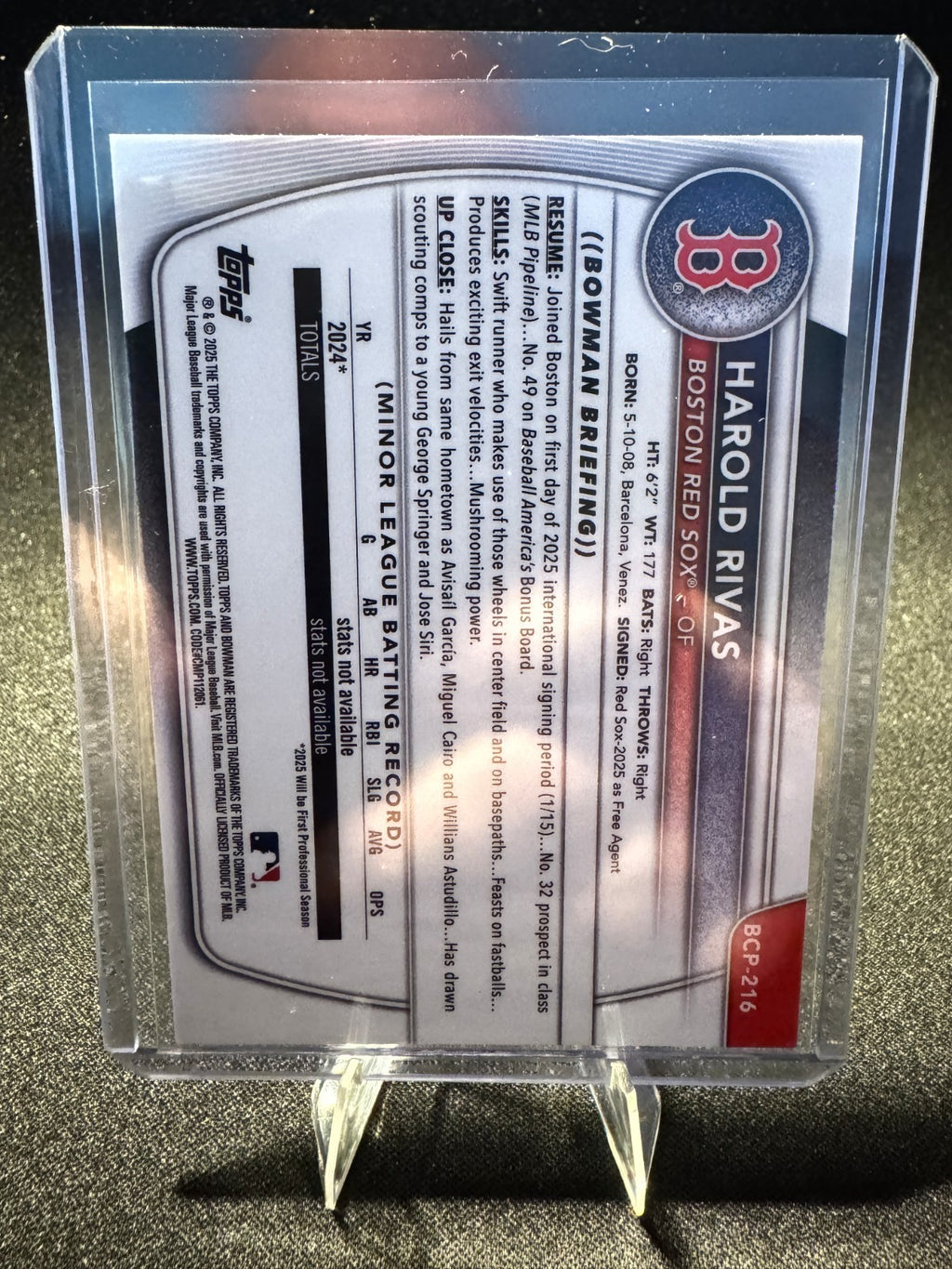 2025 Bowman Chrome 1st  HAROLD RIVAS  Green Geometric Refractor 63/99