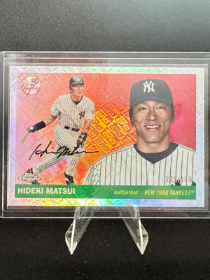 2025 Topps Chrome Platinum Hideki Matsui Topps Logo Refractor /499 #228 Yankees