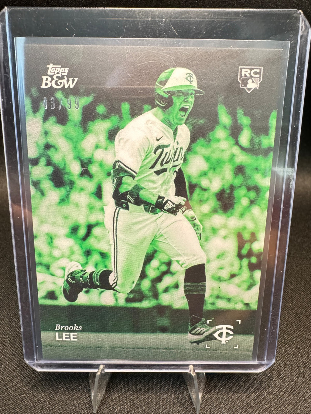 2025 Topps Black & White Brooks Lee #22 Rookie Green Parallel #'d /99 RC Twins