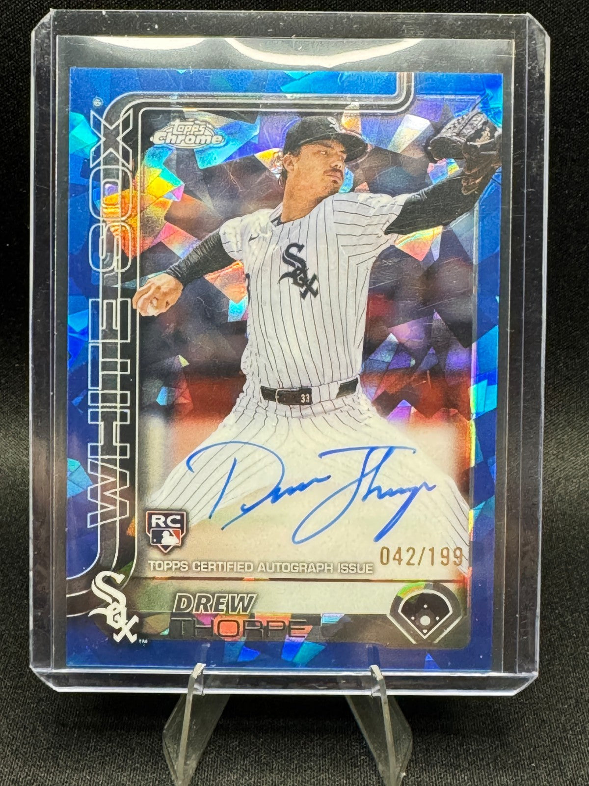 2025 Topps Chrome Sapphire Drew Thorpe Autograph /199 Rookie Card