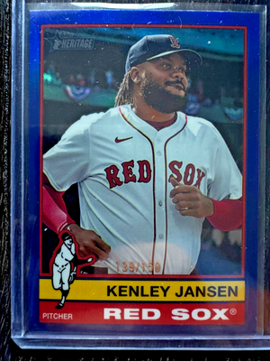 Kenley Jansen 2025 Topps Heritage - Chrome Blue Bordered 139/150 #325