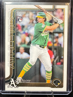 2025 Topps Update Nick Kurtz RC and RC Debut #US197 and US201 Athletics