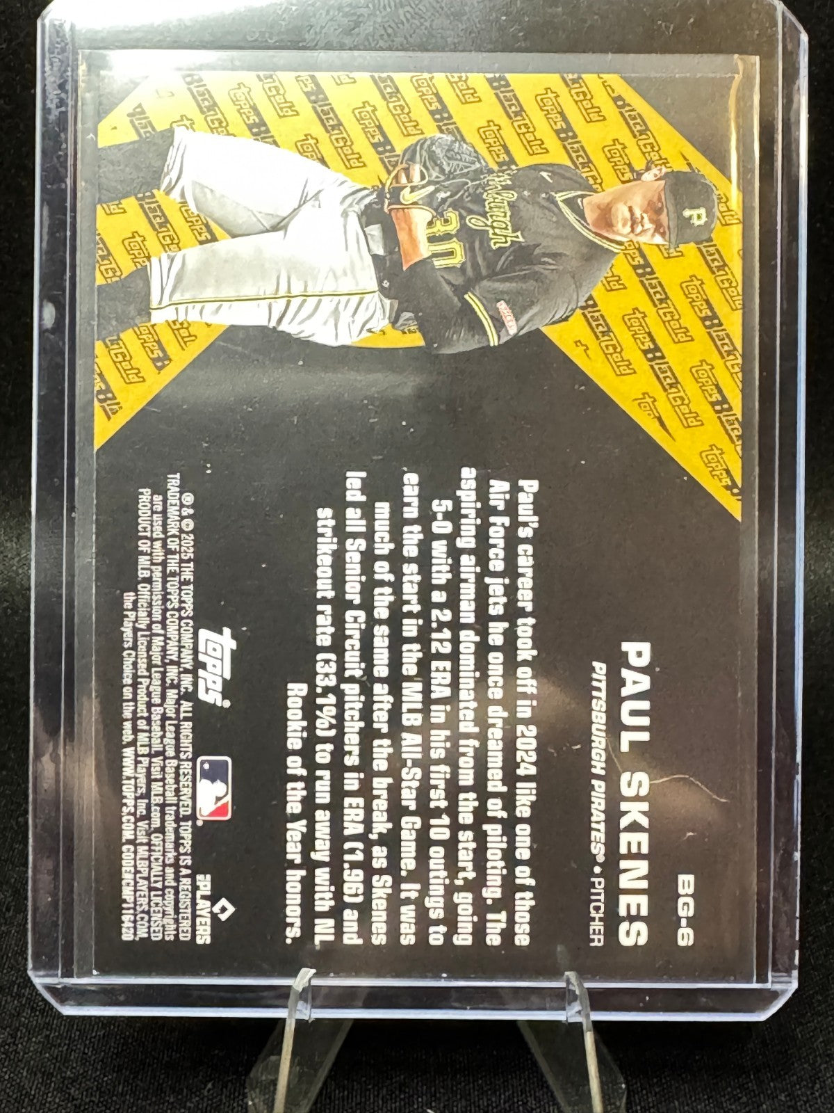 2025 Topps Update Series - Topps Black Gold Paul Skenes #BG-6