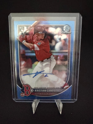 2025 Bowman Chrome Rookie Autographs Blue Refractors Kristian Campbell 60/150