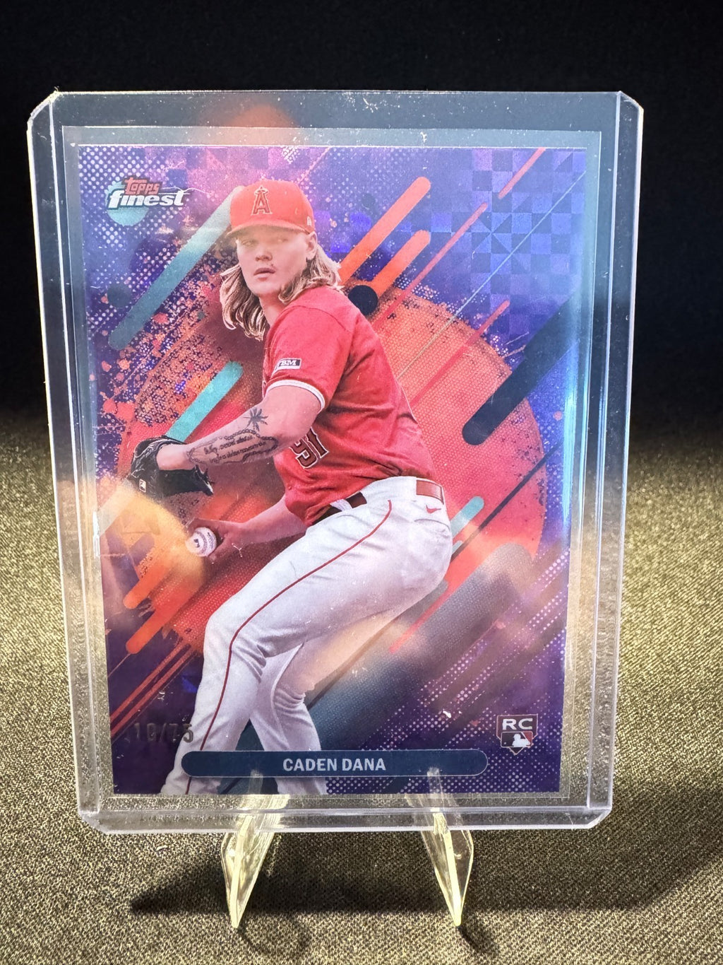 2025 Topps Finest - Rare Caden Dana #202 Purple Checkerboard Refractor /75 (RC)