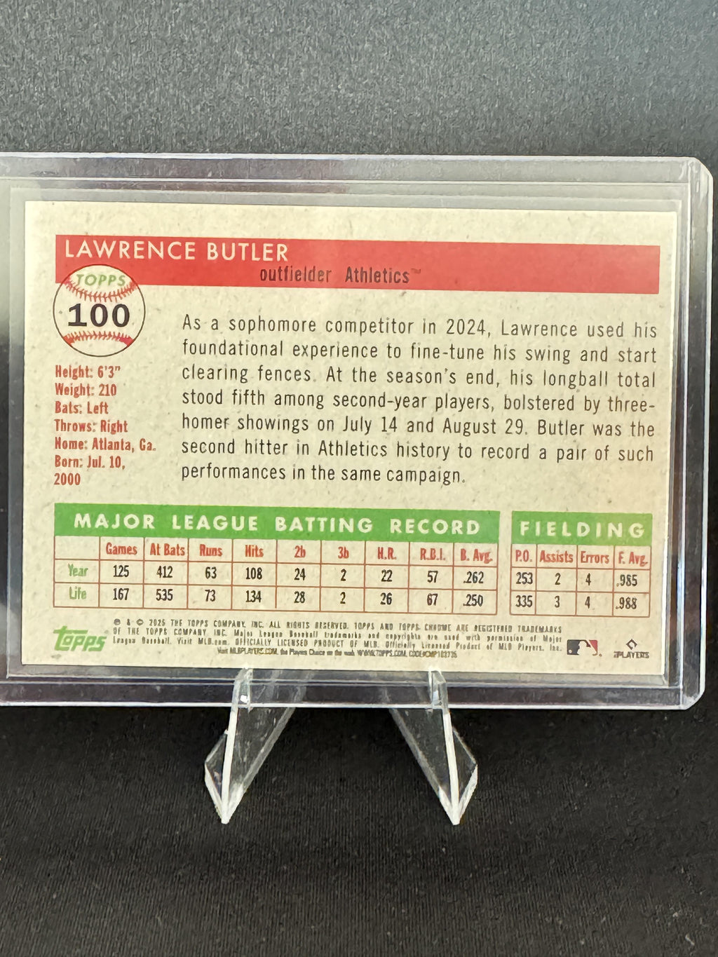 2025 Topps Chrome Platinum #100 Lawrence Butler X-Fractors