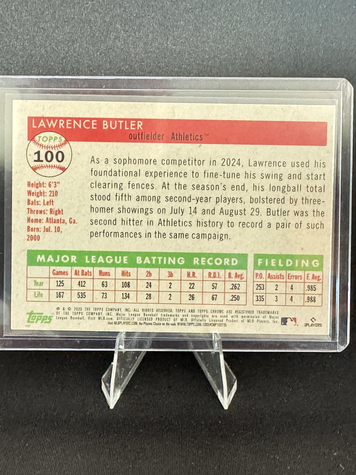 2025 Topps Chrome Platinum #100 Lawrence Butler X-Fractors